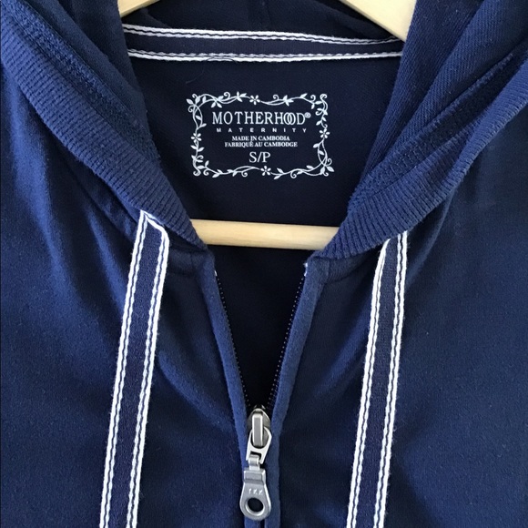 Motherhood Maternity Navy zip-up - Picture 2 of 7